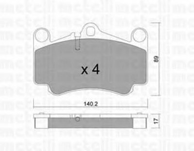 Комплект тормозных колодок, дисковый тормоз METELLI купить
