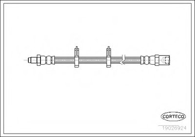 Шланг тормозной (передний) Iveco Daily -99 (460mm)