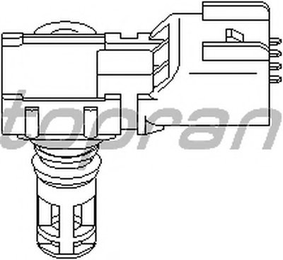 Датчик, давление во впускном газопроводе TOPRAN купить