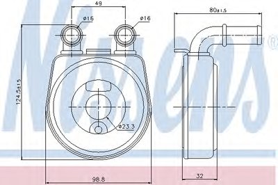масляный радиатор, двигательное масло NISSENS купить