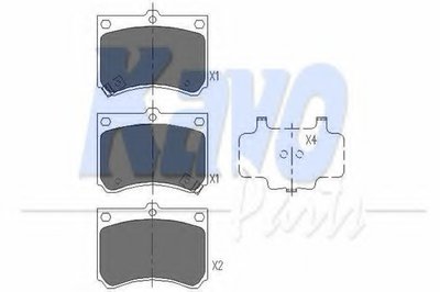 Комплект тормозных колодок, дисковый тормоз KAVO PARTS купить