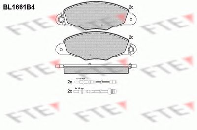 Комплект тормозных колодок, дисковый тормоз FTE купить