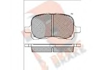 Комплект тормозных колодок, дисковый тормоз R BRAKE купить