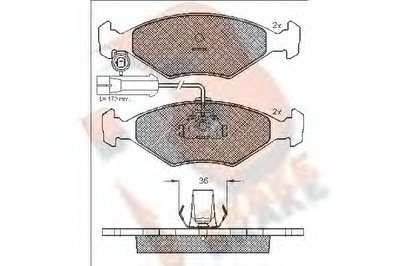 Комплект тормозных колодок, дисковый тормоз R BRAKE купить