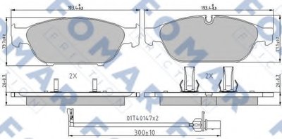 Комплект тормозных колодок, дисковый тормоз FOMAR Friction купить