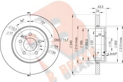 Тормозной диск R BRAKE купить