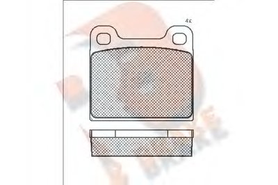 Комплект тормозных колодок, дисковый тормоз R BRAKE купить