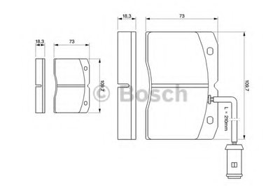 Комплект тормозных колодок, дисковый тормоз BOSCH купить