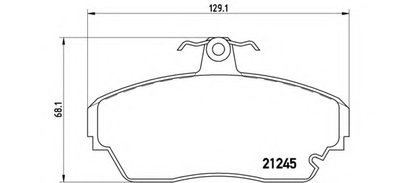 Комплект тормозных колодок, дисковый тормоз BREMBO купить