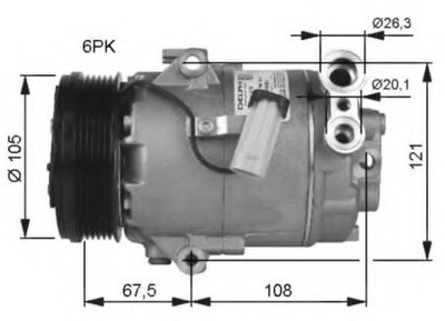 Компрессор кондиционера Opel Astra H 1.3CDTI 05-10