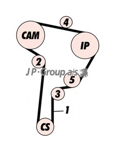 Комплект ремня ГРМ QH JP GROUP купить