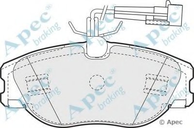 Комплект тормозных колодок, дисковый тормоз APEC braking купить