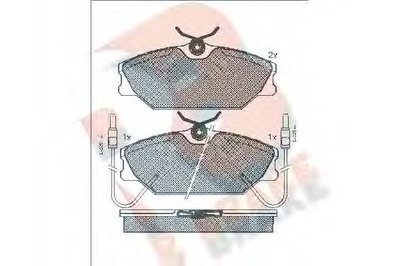 Комплект тормозных колодок, дисковый тормоз R BRAKE купить