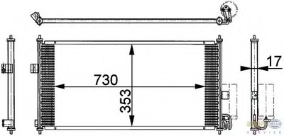 Конденсатор, кондиционер BEHR HELLA SERVICE HELLA купить