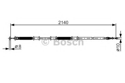 Трос ручника (задний) (R) Fiat Doblo 1.2-1.9JTD 01- (2140/1844mm)