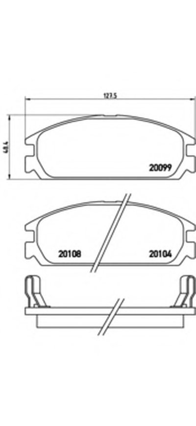 Комплект тормозных колодок, дисковый тормоз BREMBO купить