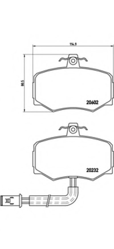 Комплект тормозных колодок, дисковый тормоз BREMBO купить