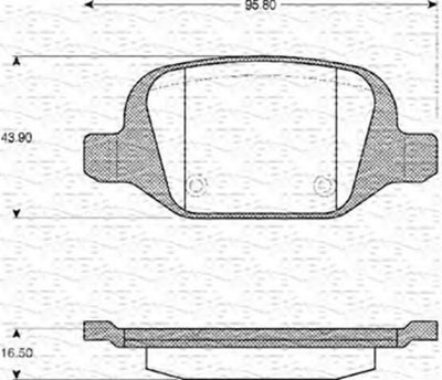 Комплект тормозных колодок, дисковый тормоз MAGNETI MARELLI купить