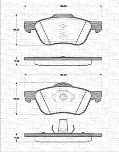 Комплект тормозных колодок, дисковый тормоз MAGNETI MARELLI купить