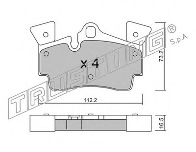 Комплект тормозных колодок, дисковый тормоз TRUSTING купить