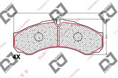 Комплект тормозных колодок, дисковый тормоз DJ PARTS купить