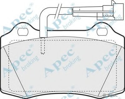 Комплект тормозных колодок, дисковый тормоз APEC braking купить