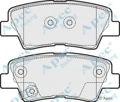 Комплект тормозных колодок, дисковый тормоз APEC braking купить