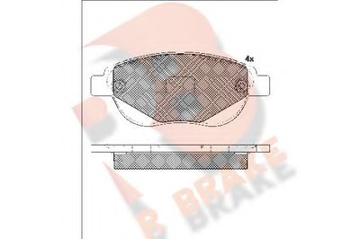 Комплект тормозных колодок, дисковый тормоз R BRAKE купить