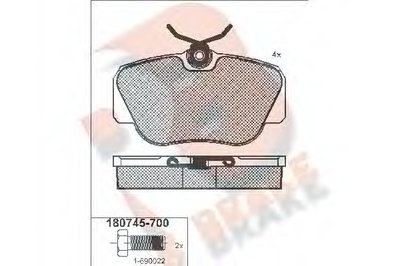 Комплект тормозных колодок, дисковый тормоз R BRAKE купить