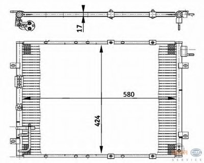 Конденсатор, кондиционер BEHR HELLA SERVICE HELLA купить