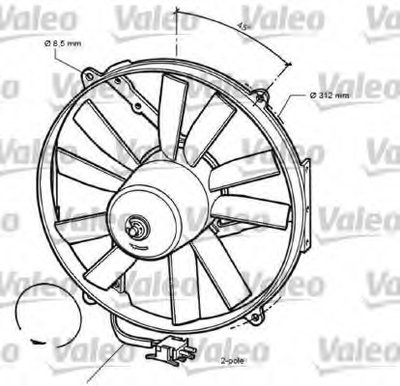 Вентилятор, охлаждение двигателя VALEO купить