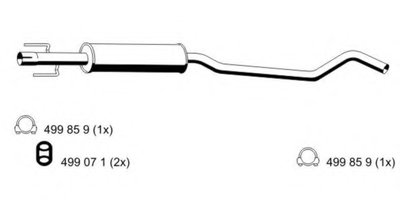 Средний глушитель выхлопных газов ERNST купить