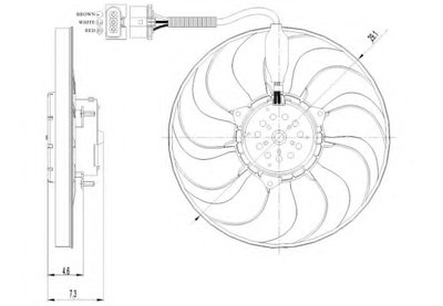 Вентилятор радиатора VW Golf 1.8T/2.3/2.8/1.9TDI 00-05/Audi A3 1.8T 96-03