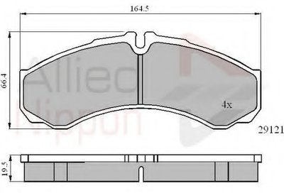 Комплект тормозных колодок, дисковый тормоз ANL Braking COMLINE купить