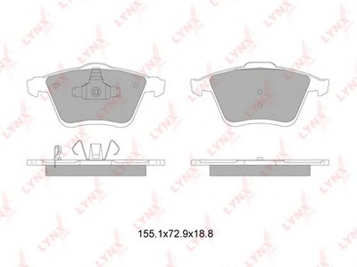 Комплект тормозных колодок, дисковый тормоз LYNXauto купить