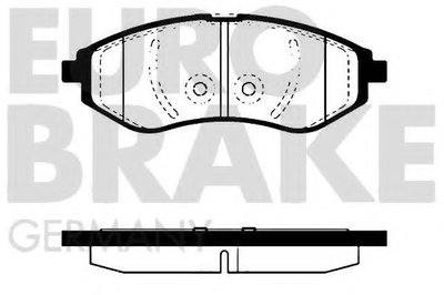 Комплект тормозных колодок, дисковый тормоз EUROBRAKE купить