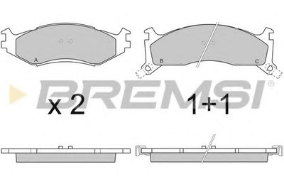 Комплект тормозных колодок, дисковый тормоз BREMSI купить