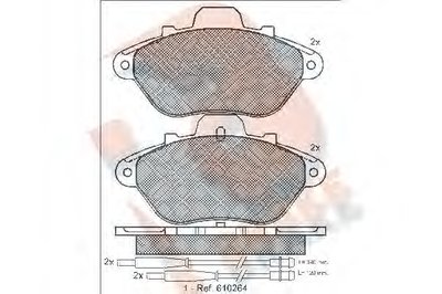 Комплект тормозных колодок, дисковый тормоз R BRAKE купить