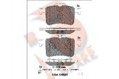 Комплект тормозных колодок, дисковый тормоз R BRAKE купить