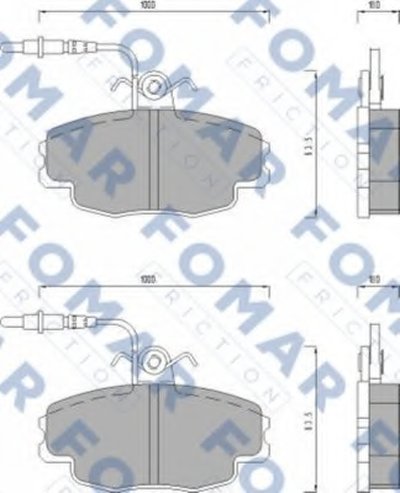 Комплект тормозных колодок, дисковый тормоз FOMAR Friction купить