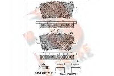 Комплект тормозных колодок, дисковый тормоз R BRAKE купить