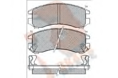 Комплект тормозных колодок, дисковый тормоз R BRAKE купить