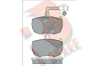 Комплект тормозных колодок, дисковый тормоз R BRAKE купить