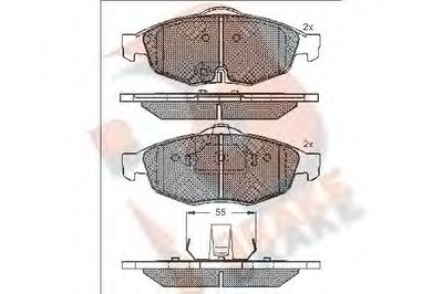 Комплект тормозных колодок, дисковый тормоз R BRAKE купить