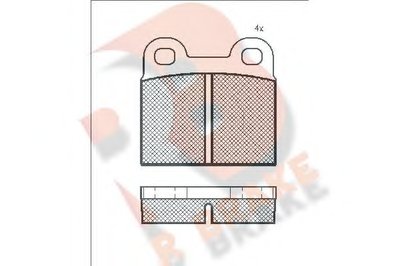 Комплект тормозных колодок, дисковый тормоз R BRAKE купить