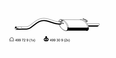 Глушитель выхлопных газов конечный ERNST купить