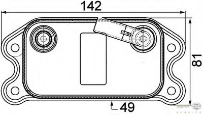 масляный радиатор, двигательное масло BEHR-HELLA купить