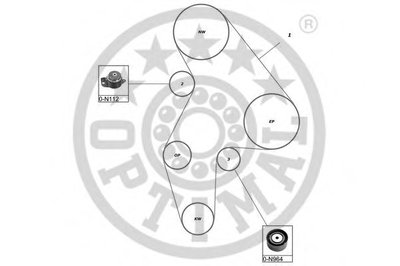 Комплект ремня ГРМ OPTIMAL купить