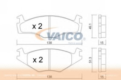 Комплект тормозных колодок, дисковый тормоз VAICO купить