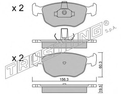 Комплект тормозных колодок, дисковый тормоз TRUSTING купить